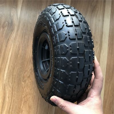350 4 Bánh xe đẩy khí nén vành nhựa màu xám Thay thế bánh xe đẩy tay 10 inch