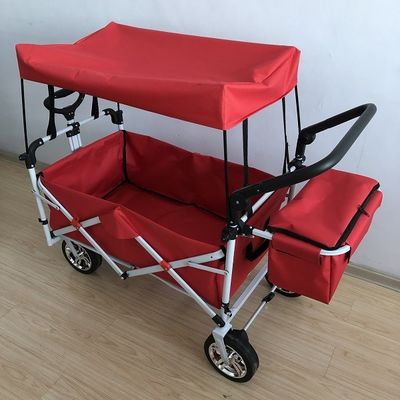 Xe đẩy tiện ích Wagon Folding Xe đẩy đi biển có thể gập lại 8 inch với vải Oxford Canopy 600D