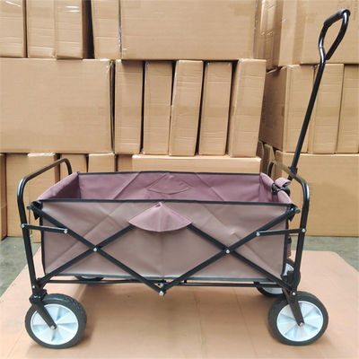 Brown Customable Folding 4 PVC Wheels Wagon Cart All Direction Có thể gập lại