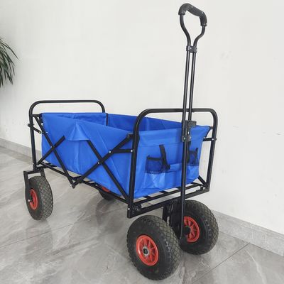 Khung thép không gỉ Có thể gập lại Toa xe Bánh lốp bằng khí nén Xe di động trong vườn