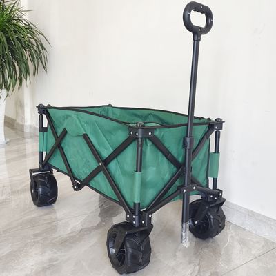 Xe cắm trại ngoài trời 140LB Dễ dàng Mang theo Bánh xe Pu rộng Có thể gập lại Toa xe