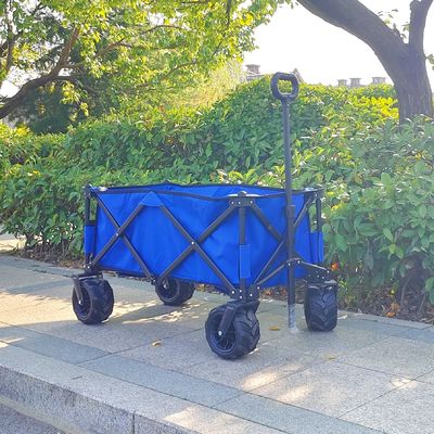Chiếc xe tải cắm trại hạng nặng có tay cầm điều chỉnh xe đẩy tay gấp với bánh PU