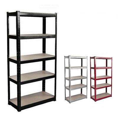 Giá đỡ Boltless hạng nặng 5 tầng Giá đỡ kim loại Boltless Đơn vị kệ kim loại trong nhà để xe
