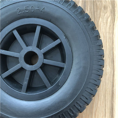 2.50-4 Bánh xe xốp PU Vành nhựa Bánh xe tải tay cho xe cút kít