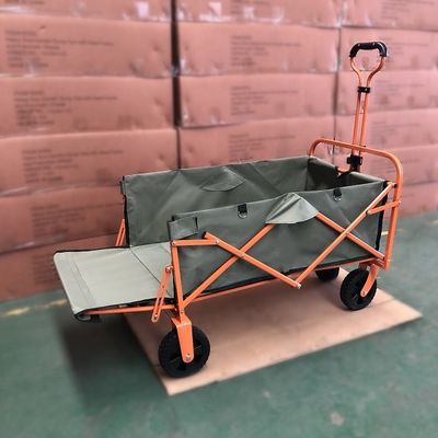 PVC Wheel Orange Folding Wagon Di động Bãi biển Xe đẩy Xe Cắm trại Toa xe