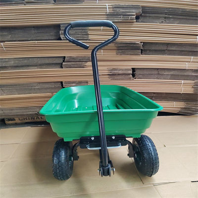 75L 4 Wheel Garden Dump Cart Xe kéo làm vườn với lốp khí nén