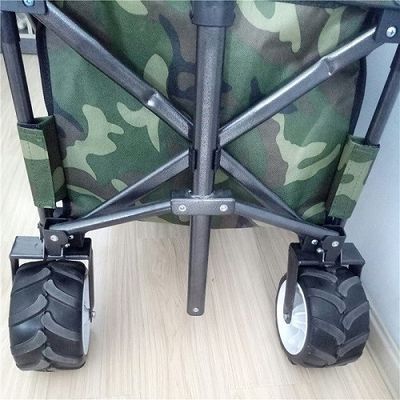 Xe cắm trại ngoài trời OEM đa năng Xe đẩy mua sắm gấp 600D