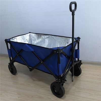 Xe đẩy có thể gập lại bằng bánh xe PVC Xe đẩy có thể gập lại nhẹ 600D với lớp cách nhiệt