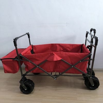 Vải PVC Toa xe có thể thu gọn lớn Tiện ích Toa xe bãi biển di động có nắp màu đỏ