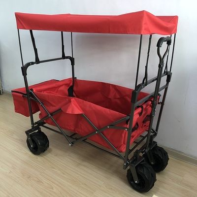 Vải PVC Toa xe có thể thu gọn lớn Tiện ích Toa xe bãi biển di động có nắp màu đỏ