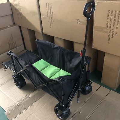 Xe đẩy đa năng có thể gập lại ngoài trời 7 inch PU Fold Up Wagon Mở phía sau