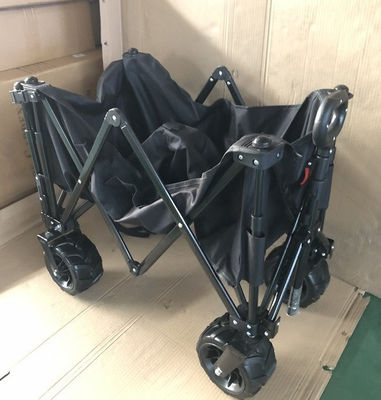 Xe đẩy đa năng có thể gập lại ngoài trời 7 inch PU Fold Up Wagon Mở phía sau