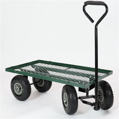 Xe đẩy hạng nặng bằng kim loại Xe đẩy hàng bốn bánh Lưới thép Wagon Hose Reel Xe đẩy dụng cụ