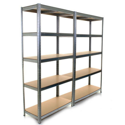 900 * 450 * 1800 Giá lưu trữ Boltless 5 tầng Nhà để xe hệ thống giá đỡ Boltless hạng nặng