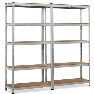 900 * 450 * 1800 Giá lưu trữ Boltless 5 tầng Nhà để xe hệ thống giá đỡ Boltless hạng nặng