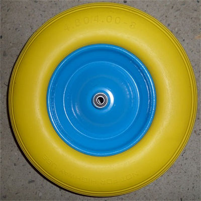 4.00-8 Bánh xe khí nén rắn Bánh xe đi biển bằng Polyurethane lốp phẳng miễn phí