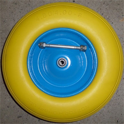 4.00-8 Bánh xe khí nén rắn Bánh xe đi biển bằng Polyurethane lốp phẳng miễn phí