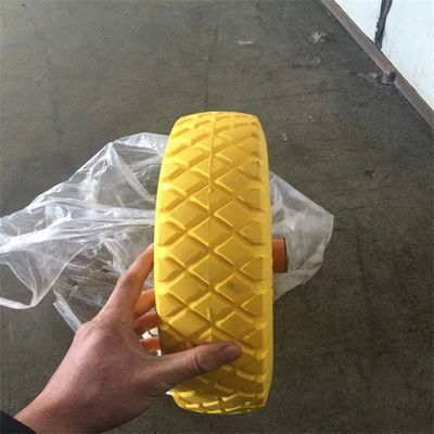 4.00-8 Bánh xe khí nén rắn Bánh xe đi biển bằng Polyurethane lốp phẳng miễn phí