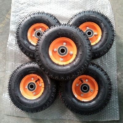 Bánh xe đẩy khí nén 10 inch 350 4 Bánh xe khí nén cao su 6PR cho sân vườn
