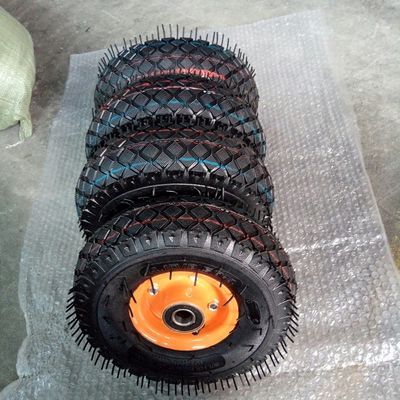 Bánh xe đẩy khí nén 10 inch 350 4 Bánh xe khí nén cao su 6PR cho sân vườn