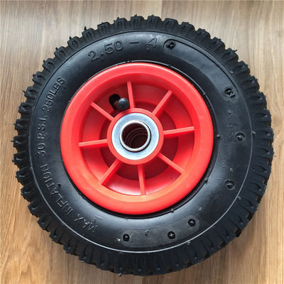 250-4 Bánh xe đẩy khí nén vành nhựa 21CM Bánh xe đẩy tay khí nén