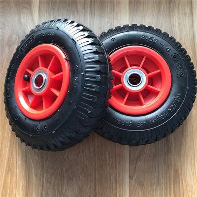 250-4 Bánh xe đẩy khí nén vành nhựa 21CM Bánh xe đẩy tay khí nén