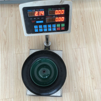 350-8 Xe đẩy vành thép màu xanh lá cây Bánh xe khí nén Lốp xe đẩy khí nén cao su Xe cút kít