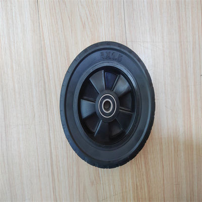 Bánh xe cao su đặc hạng nặng nhỏ 6 inch Bánh xe rắn vành kim loại cho xe tải tay