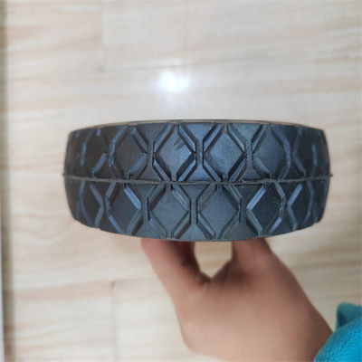 Bánh xe cao su đặc hạng nặng nhỏ 6 inch Bánh xe rắn vành kim loại cho xe tải tay