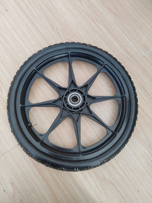 Lốp xe phẳng miễn phí Bánh xe bọt PU 16 inch Bánh xe cút kít rắn Polyurethane