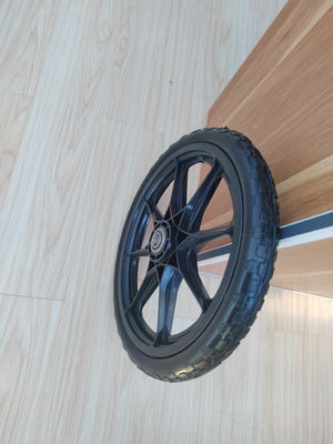 Lốp xe phẳng miễn phí Bánh xe bọt PU 16 inch Bánh xe cút kít rắn Polyurethane