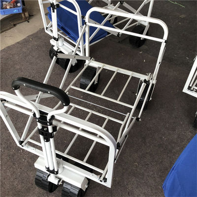 Tay cầm có thể thu vào Xe đẩy cắm trại có thể gập lại Xe đẩy có bánh xe cao su PP