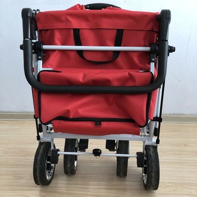 Xe đẩy tiện ích Wagon Folding Xe đẩy đi biển có thể gập lại 8 inch với vải Oxford Canopy 600D