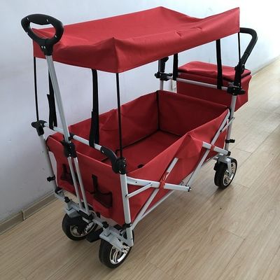 Xe đẩy tiện ích Wagon Folding Xe đẩy đi biển có thể gập lại 8 inch với vải Oxford Canopy 600D