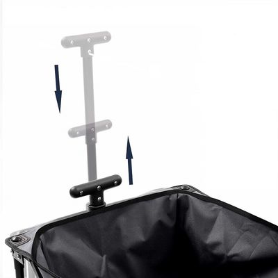 Xe đẩy kéo gấp 600D Kéo dọc sân vườn Xe đẩy lễ hội gấp 108cm