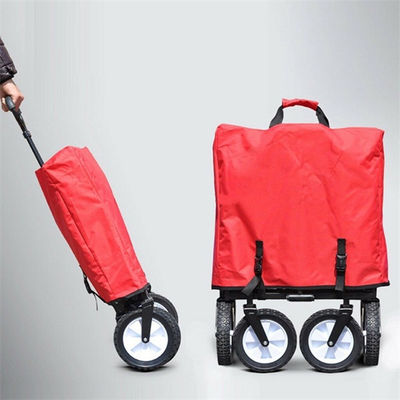 Xe đẩy thời trang có thể thu gọn trong vườn Tiện ích ngoài trời Toa xe có thể thu gọn màu đỏ