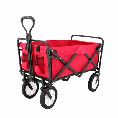 Xe đẩy thời trang có thể thu gọn trong vườn Tiện ích ngoài trời Toa xe có thể thu gọn màu đỏ