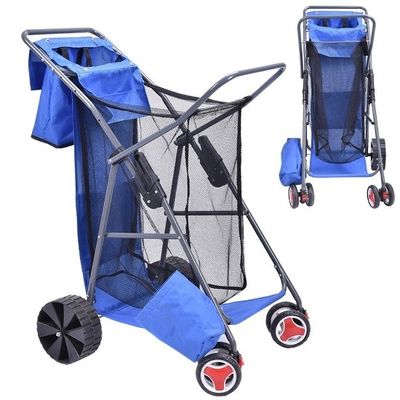 Xe đẩy cá gấp bằng vải Oxford 600D Xe đẩy câu cá có bánh xe lớn