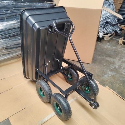 75L Poly Body Garden Dump Cart Xe chở rác Poly công suất lớn với chức năng tới hạn