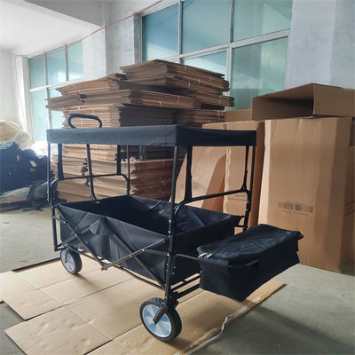Deluxe Storage Folding Beach Wagon Xe đẩy gấp có mái che ngoài trời