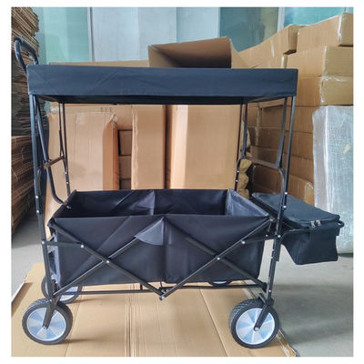 Deluxe Storage Folding Beach Wagon Xe đẩy gấp có mái che ngoài trời