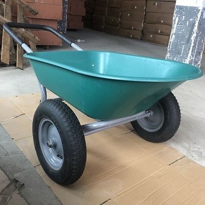 Xe đẩy tay hạng nặng Xe cút kít bằng thép 2 bánh bằng nhựa Lốp khí nén