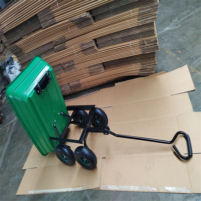 Khay nhựa 50L Xe chở rác làm vườn Xe chở rác Xe đẩy chở cát có tay cầm