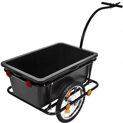 Xe đẩy tay gấp màu đen Xe đạp bền Xe đạp chở hành lý Trailer