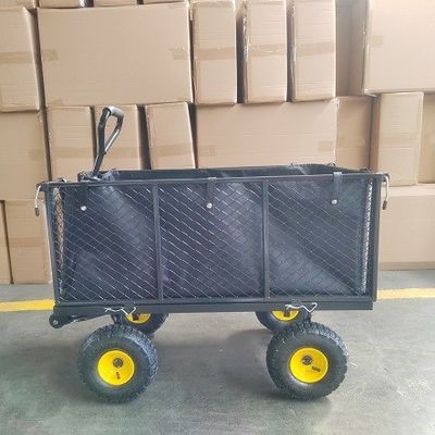 Giỏ lưới sân vườn cực lớn Xe đẩy thép hạng nặng Tiện ích làm vườn