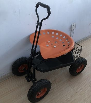 Ghế ngồi làm việc trong vườn hạng nặng với khay dụng cụ Trồng cam