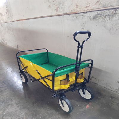 Lưu trữ hoạt động Xe di động 4 bánh có thể gập lại trên bãi biển với tay cầm có thể điều chỉnh