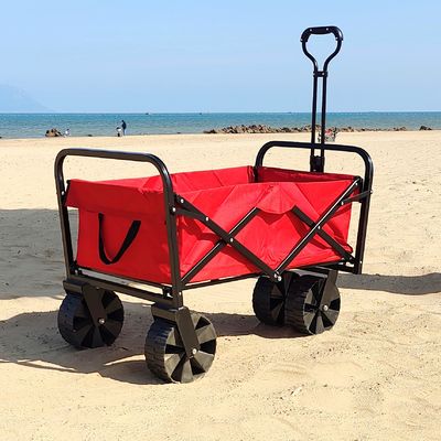 Bánh xe rộng Thực tế có thể gập lại trên bãi biển Giỏ hàng hàn Lưu trữ công nghiệp Toa xe gấp