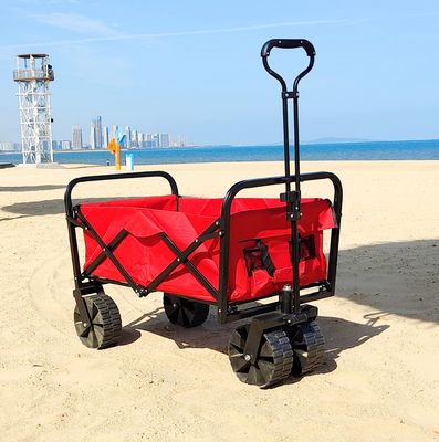 Bánh xe rộng Thực tế có thể gập lại trên bãi biển Giỏ hàng hàn Lưu trữ công nghiệp Toa xe gấp