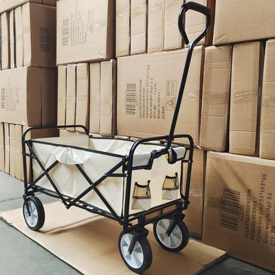 Pvc Wheels Cắm trại Wagon Xe đẩy hành lý có thể gập lại với một tay cầm và vải